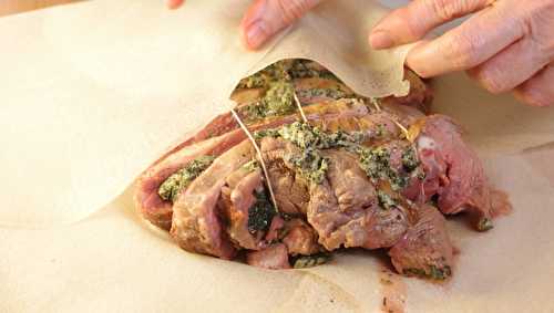 Selle d’agneau croustillante au basilic