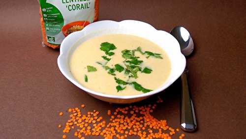 Soupe de lentilles corail au curry