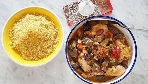 Tajine de poulet aux aubergines