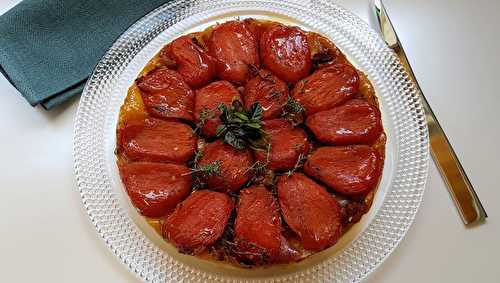 Tarte tatin de tomates confites