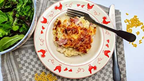 Gratin de coquillettes au jambon