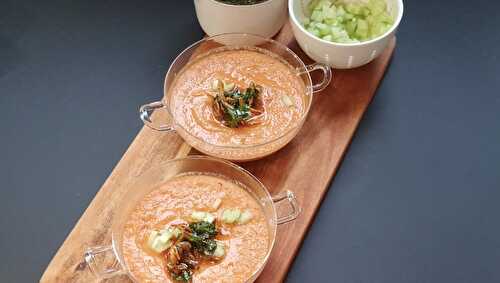 Gaspacho aux tomates et au gingembre