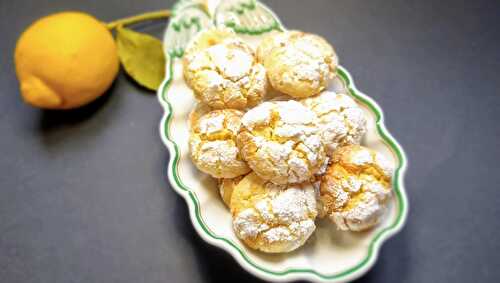 Bouchées craquelées au citron ou lemon crinkles