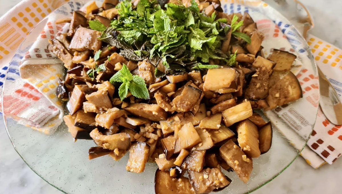 Salade d’aubergines marinées