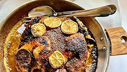 Poulet au citron et gingembre en crapaudine