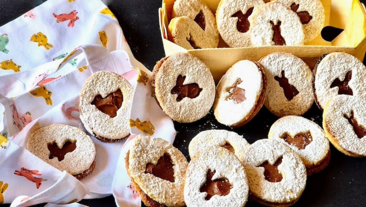 Sablés de Pâques fourrés au praliné
