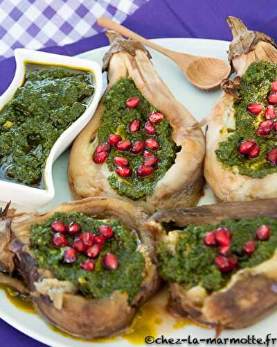 Aubergines grillées à la chermoula