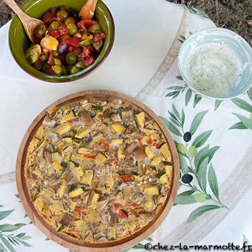 Bohémienne de légumes et sa sauce au yaourt