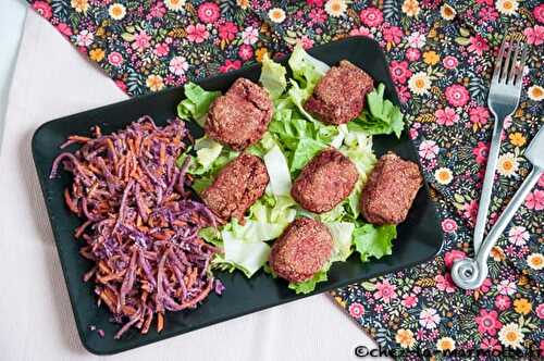 Boulettes de betterave et haricots rouges