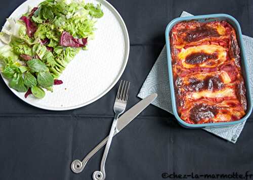 Cannelloni ricotta, blettes et champignons