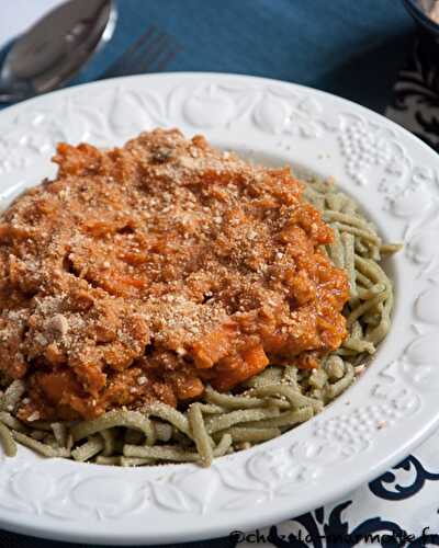 Choux de Bruxelles façon sauce bolognaise (Cuisine végétale)