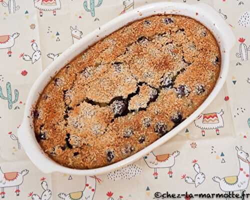 Clafoutis aux cerises et noix de coco