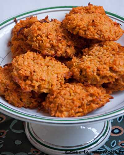 Cookies salés aux lentilles, carottes et ras el hanout