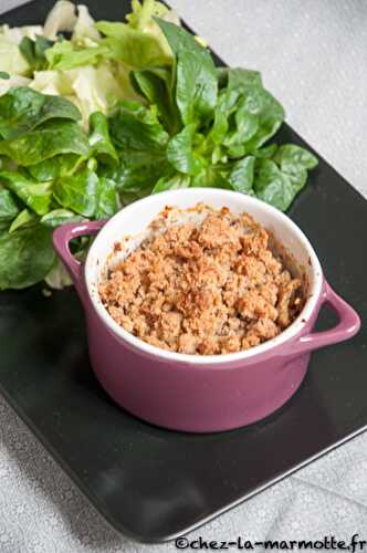 Crumble de noix et légumes racines