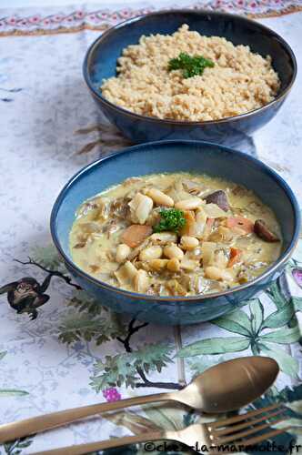 Curry d’endives et de haricots blancs