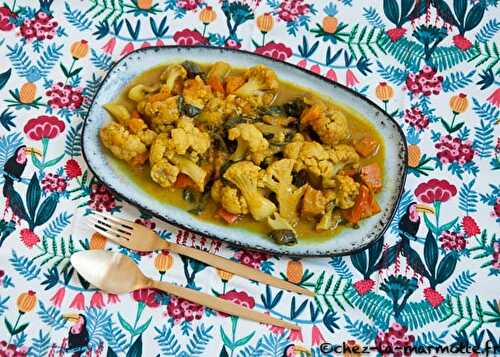 Curry de potimarron, chou-fleur et blettes