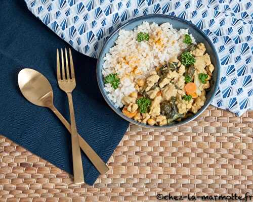 Curry de PST aux blettes et ananas (À la découverte de produits surprenants #4) – Marmotte cuisine… veggie !