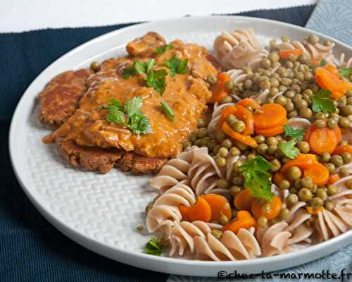 Escalopes de seitan façon Stroganoff