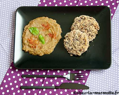 Galettes de haricots rouges et purée d’aubergine (Des légumineuses dans nos assiettes même en été ! #1)