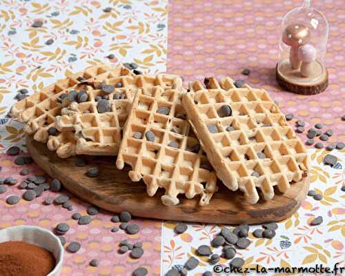 Gaufres à la cannelle et aux pépites de chocolat