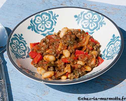 Haricots blancs et lentilles à la marocaine