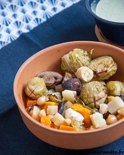 Légumes d’hiver variés rôtis au four