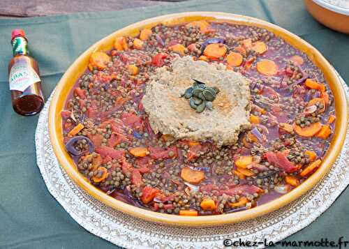 Lentilles aux aubergines (Des légumineuses dans nos assiettes même en été ! #3)