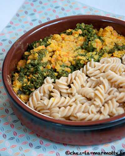 Lentilles corail au chou kale et curcuma