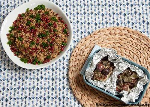 Moujadara libanaise et papillotes de halloumi à la méditerranéenne