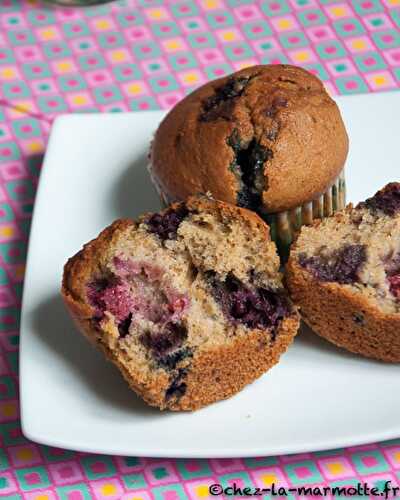 Muffins du matin fruits rouges et pistache