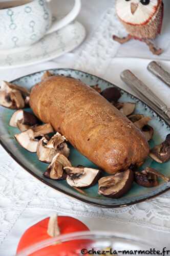 Rôti de seitan aux champignons