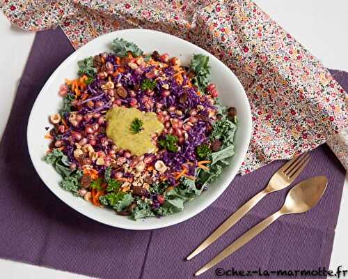 Salade colorée aux deux choux