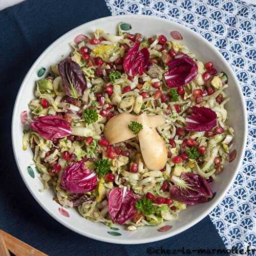 Salade d’endives, avocat et grenade