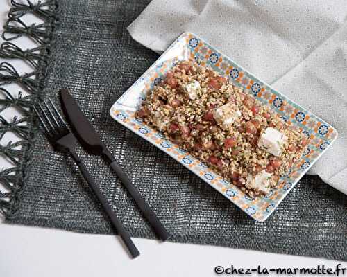 Salade de boulgour à la feta et à la grenade