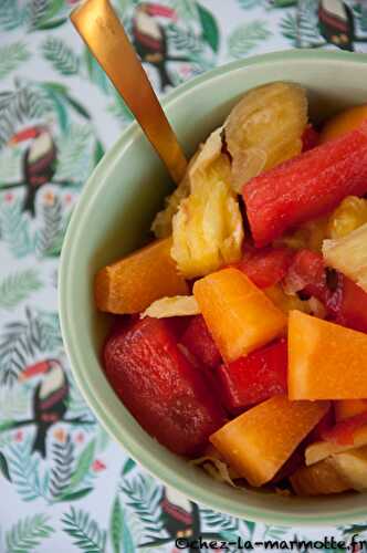 Salade de melon, pastèque et ananas