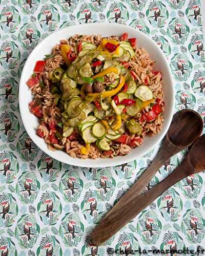 Salade de pâtes aux légumes poêlés