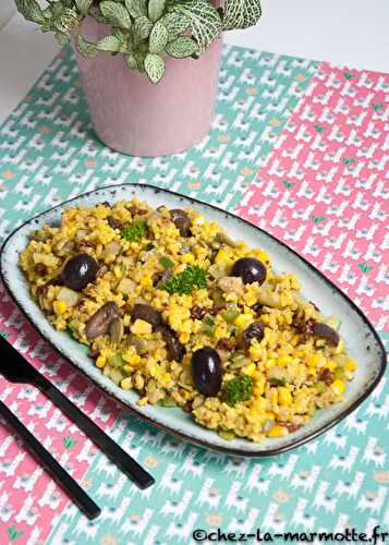 Salade de riz au curcuma