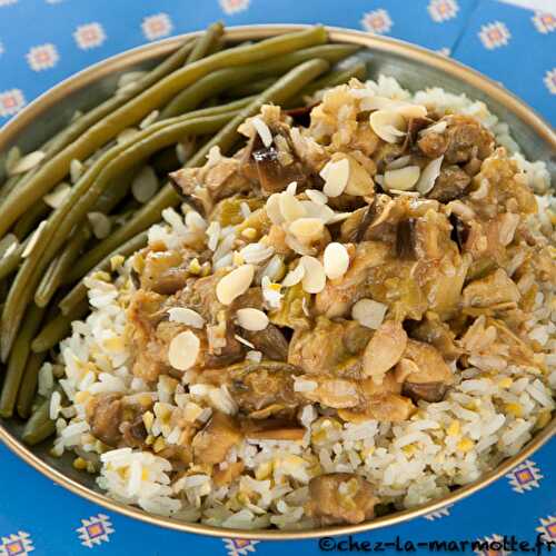 Tajine d’aubergine et de rhubarbe