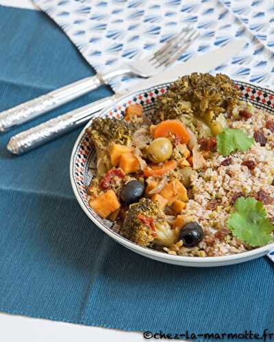 Tajine de brocoli aux tomates séchées et aux olives (D’un blog à l’autre)