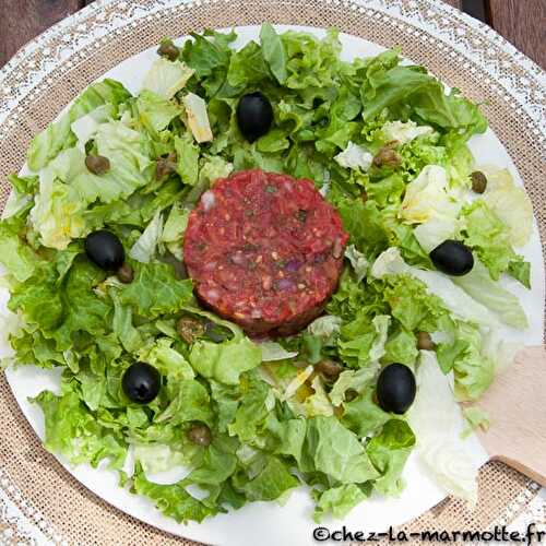 Tartare au couteau de tomates anciennes