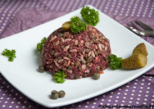 Tartare de lentilles vertes