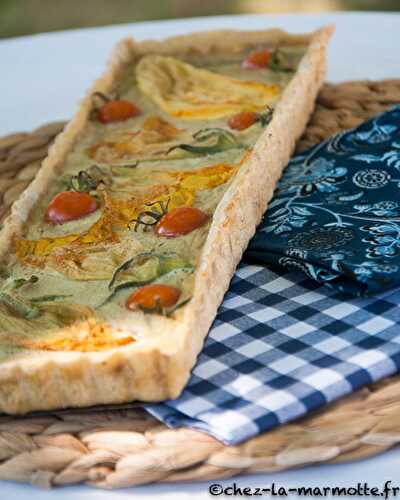 Tarte aux fleurs de courgette