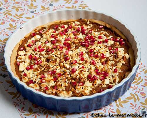 Tarte rustique aux carottes, dattes et feta