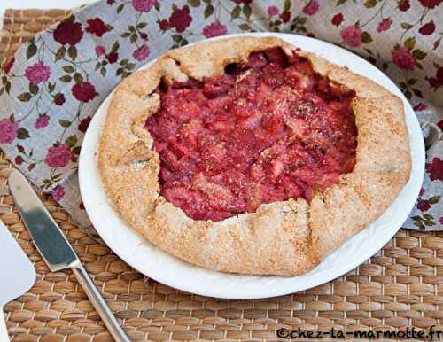 Tarte rustique fraises-coco