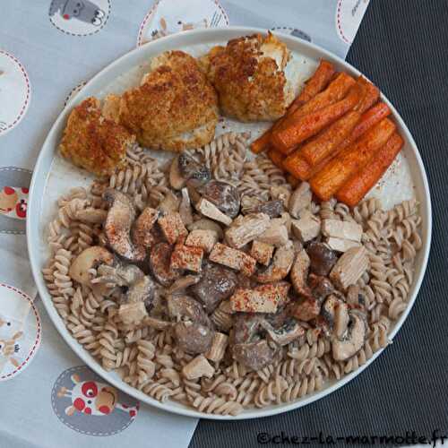 Tofu fumé et sa sauce aux champignons