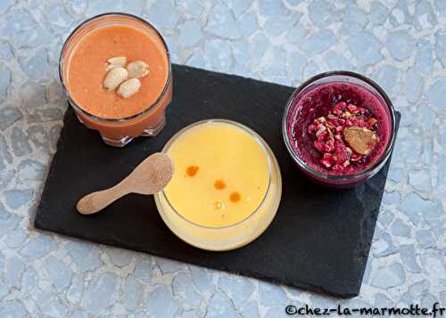 Trio de gaspacho et soupe froide « Adieu l’été »