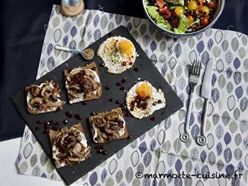 Champignons et châtaignes au zaatar