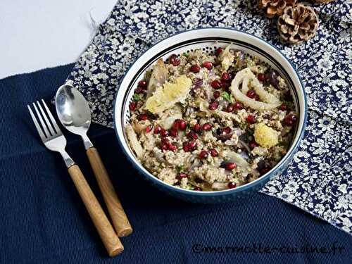 Salade de quinoa au fenouil et à l’oignon rouge