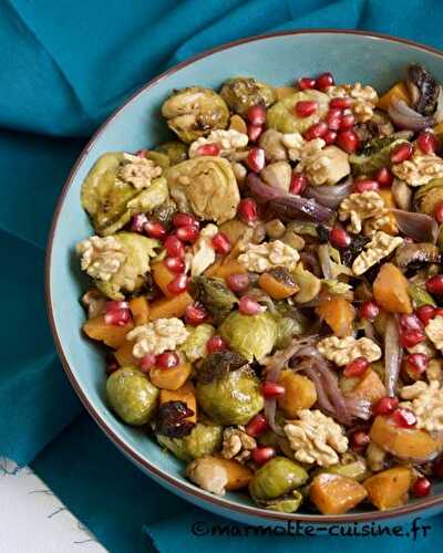 Duo de légumes rôtis autour du chou de Bruxelles (Un légume, trois recettes)