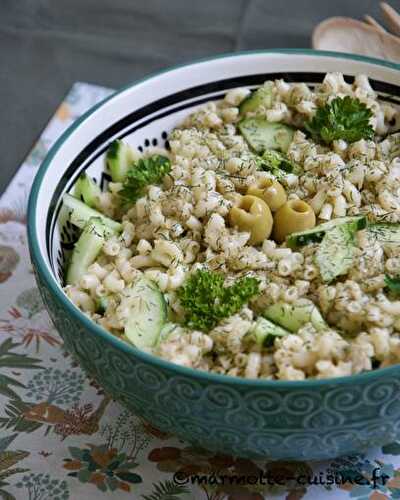 Salade de pâtes au pesto de fenouil (Un légume, trois recettes)